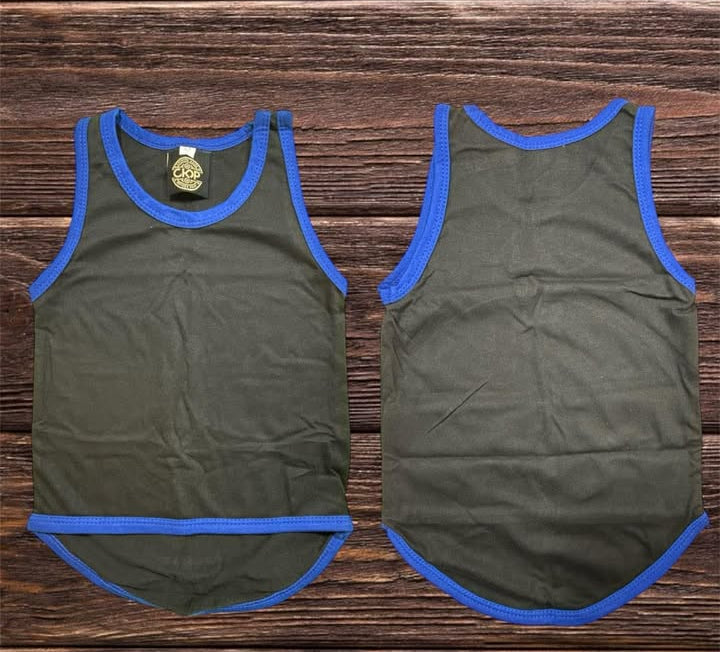 Black - Royal Blue Trim Shearing Singlet