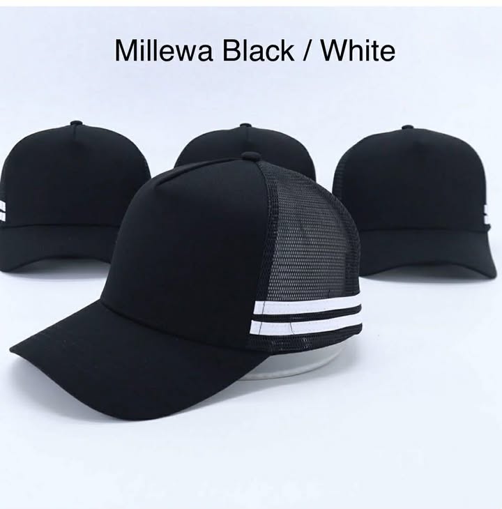 Millewa  Black White Truckers Cap