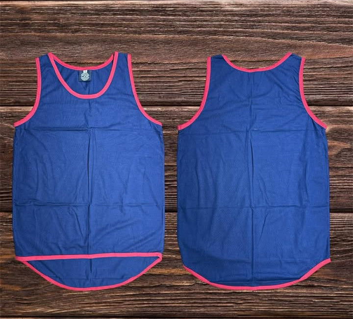 Navy - Red Trim Shearing Singlet