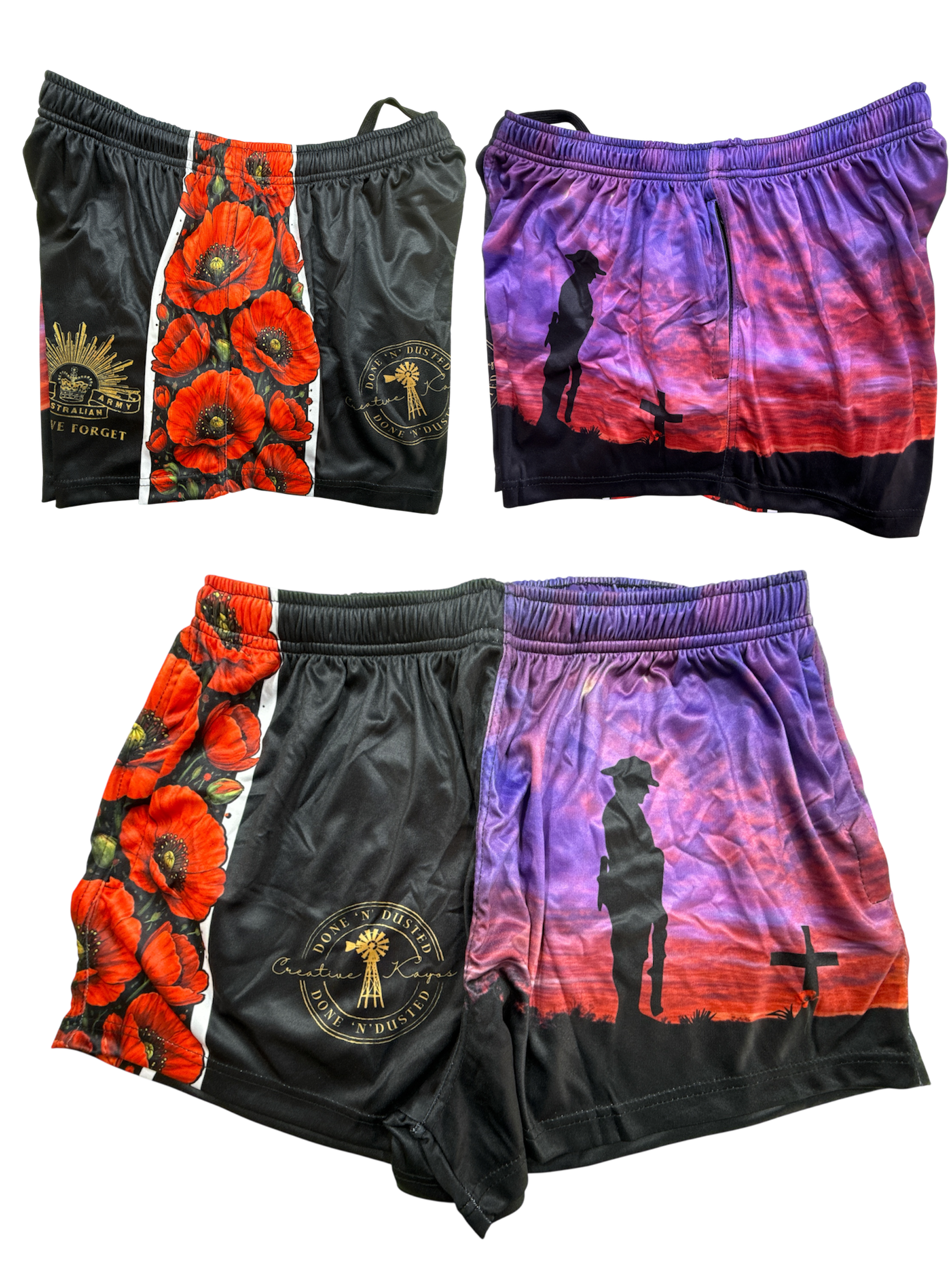 Footy Shorts - Anzac