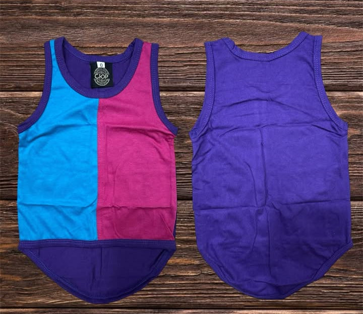 Teal / Pink / Purple Shearing Singlet