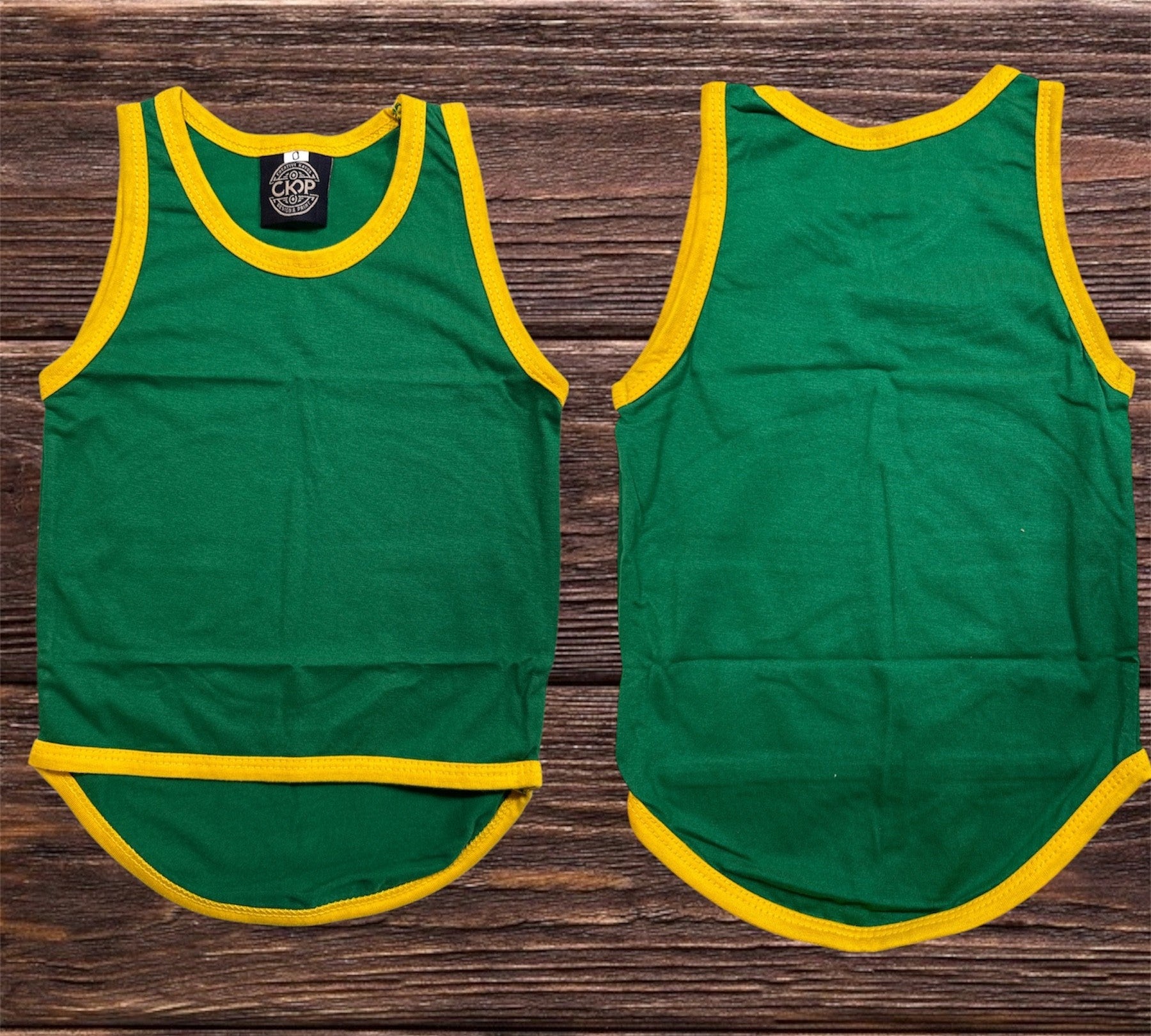 Green - Yellow Trim Shearing Singlet